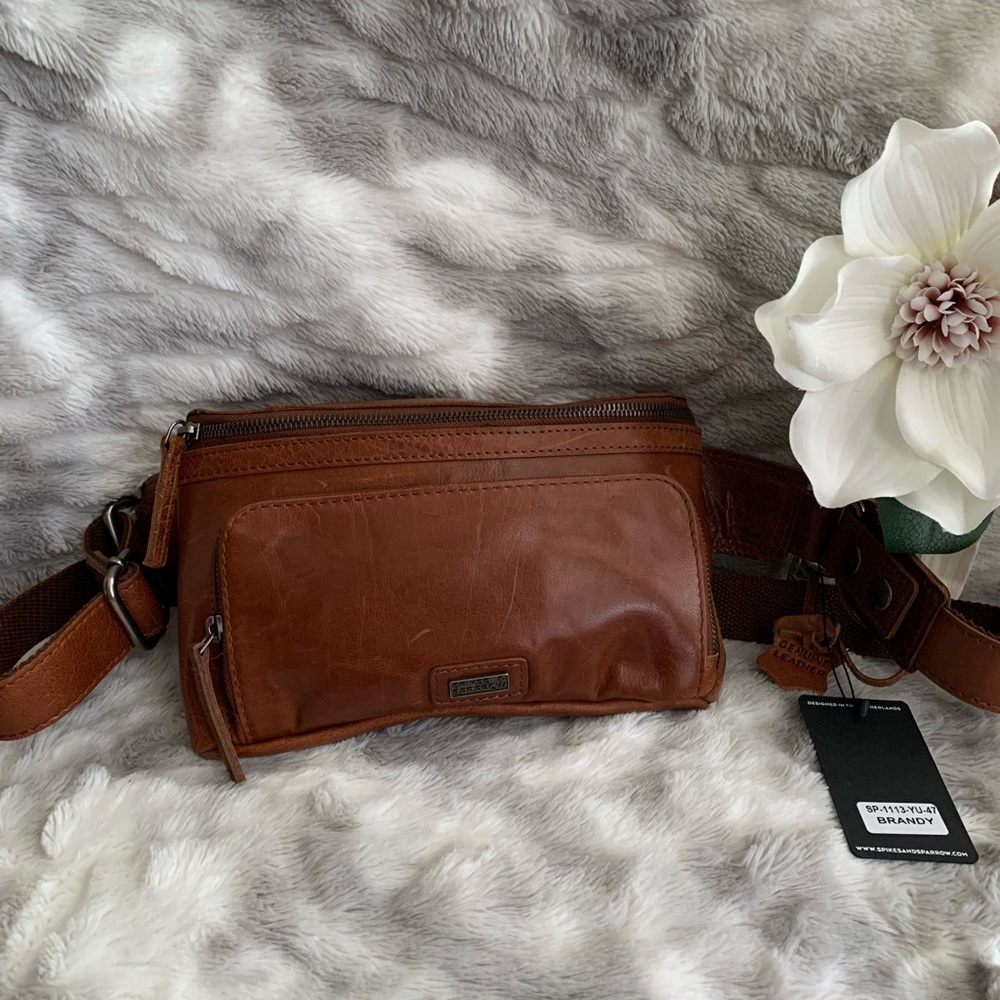 Spikes and Sparrows leather belt bag